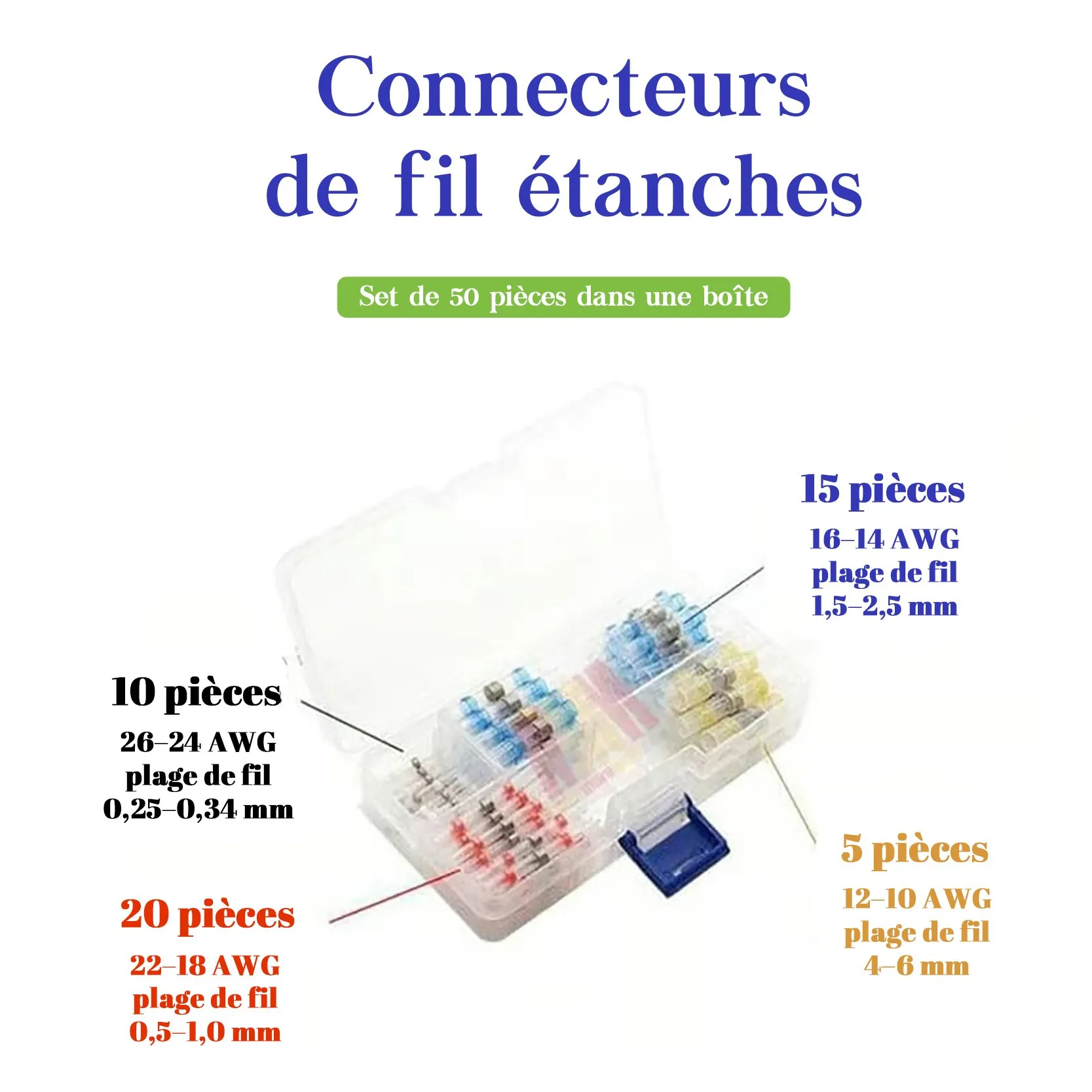 Connecteurs de fils à souder étanches